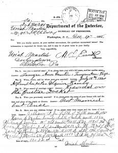 Genealogical Information pertaining to Uriah Martin.