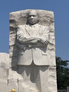 Martin Luther King Jr. made out of rock