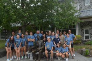 The group with the Lincoln Statue