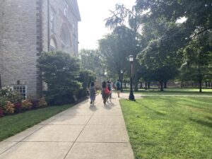 Students walking to class.