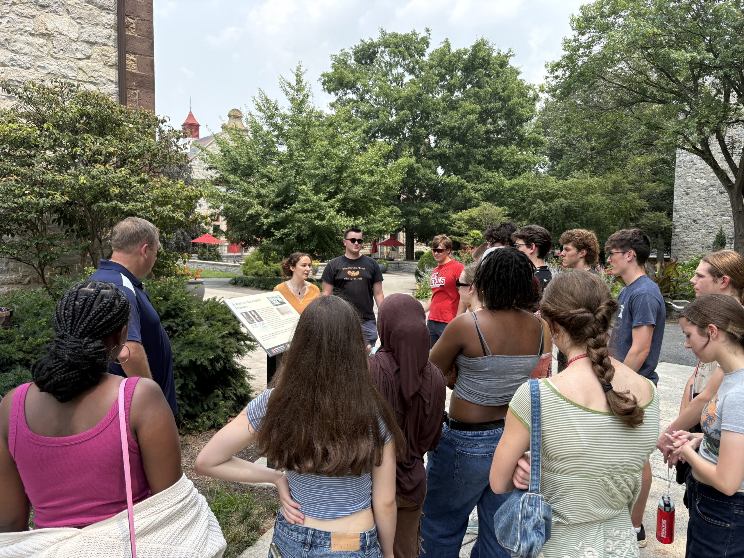 The Students begin the Dickinson and Slavery Tour at Old West