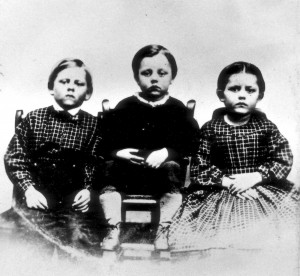 The ambrotype of Humiston's children found with him when he died. 