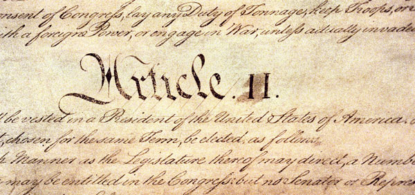 article 2 of the us constitution