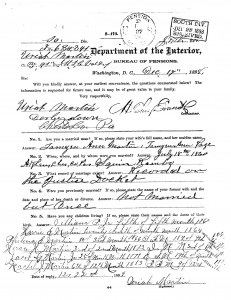 Genealogical Information pertaining to Uriah Martin.