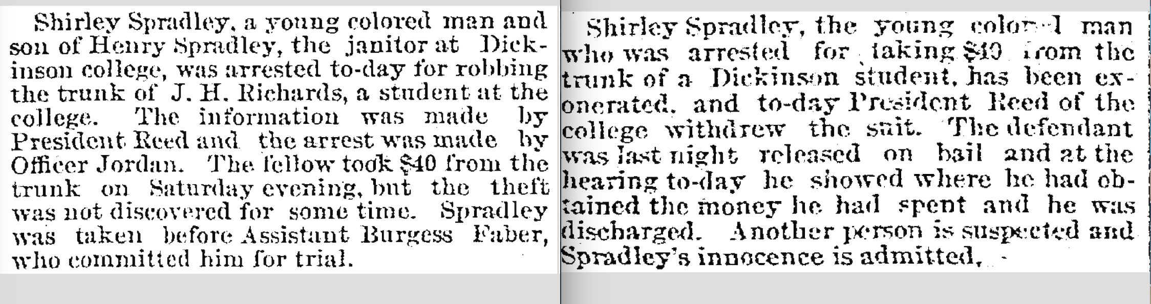 Shirley Spradley's arrest