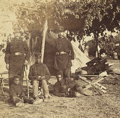 Group of Contrabands at Camp Brightwood, Washington, D.C.