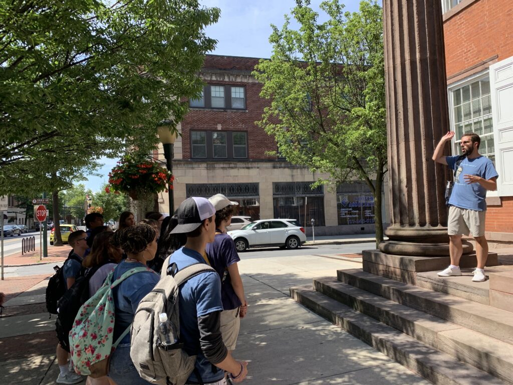 students at Courthouse