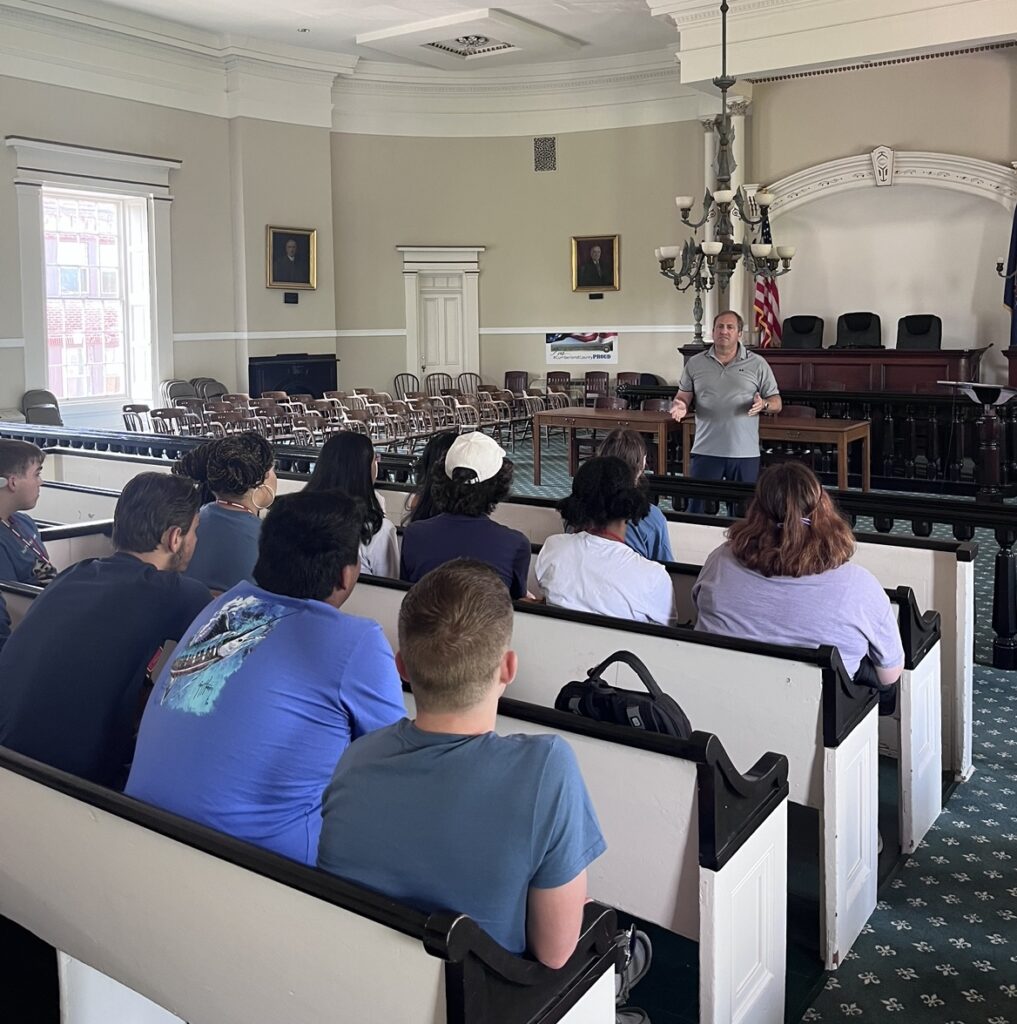 students inside Old Courthouse