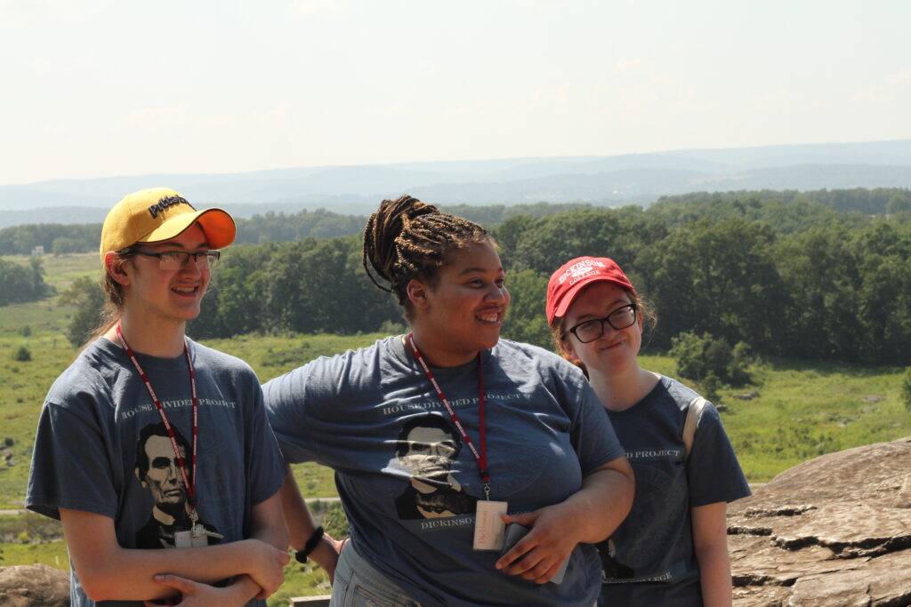 students at Little Round Top