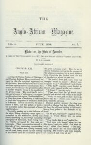 clipping from Anglo-African Magazine 