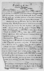Douglass's handwritten speech