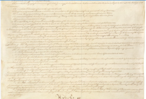 Handwritten US Constitution