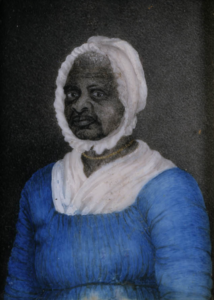 Freeman portrait blue dress
