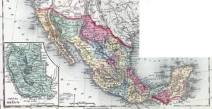 map Mexico multi-colored