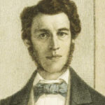 engraving man colorized bowtie