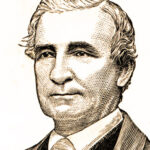 black and white engraving, cleanshaven man