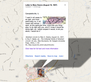 Letter to Mary Owens (August 16, 1837) – Lincoln's Writings