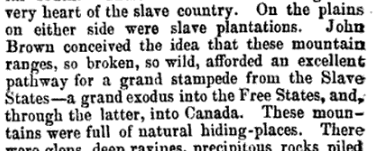 John Brown and slave stampede