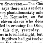slave stampede from Maysville